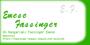 emese fassinger business card